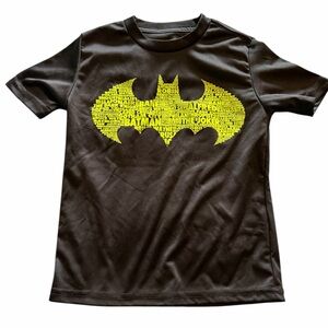 DC Comics Kids Tee with Batman Graphic in Black and Yellow